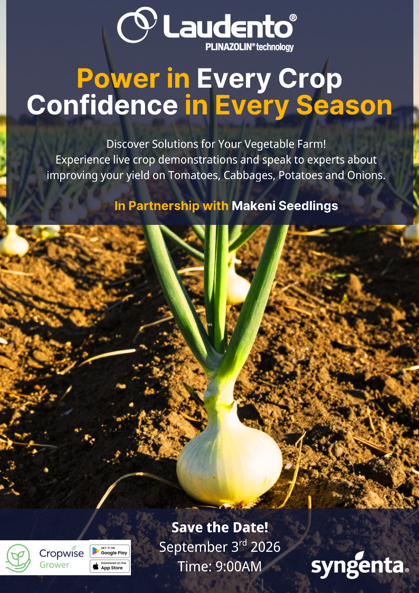 Event poster for Laudento: “Power in Every Crop, Confidence in Every Season”