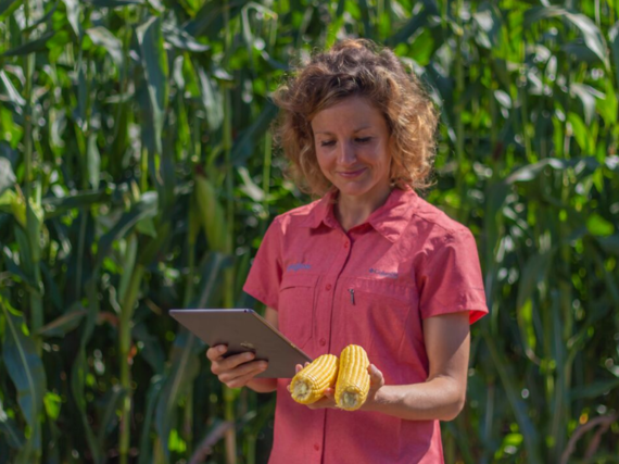 Woman holding corn