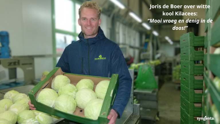 Joris de Boer met witte kool Kilacees