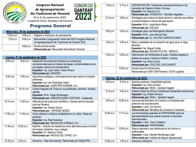 Congreso Gantrap Agenda